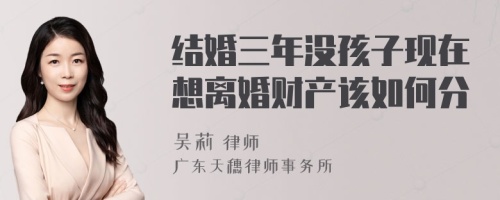 结婚三年没孩子现在想离婚财产该如何分