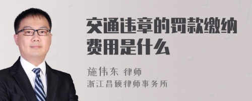 交通违章的罚款缴纳费用是什么