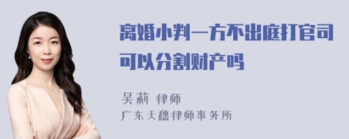 离婚小判一方不出庭打官司可以分割财产吗