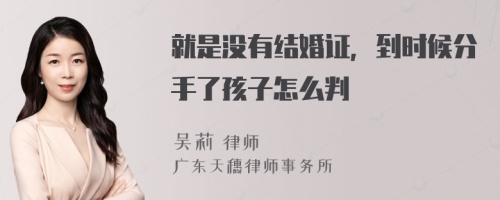 就是没有结婚证，到时候分手了孩子怎么判