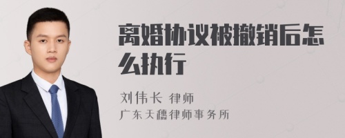 离婚协议被撤销后怎么执行