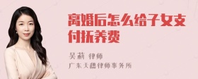 离婚后怎么给子女支付抚养费