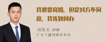 我想要离婚，但是对方不同意，我该如何办