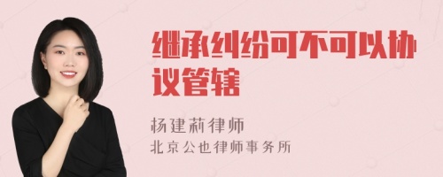 继承纠纷可不可以协议管辖