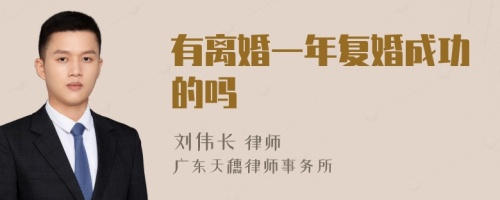 有离婚一年复婚成功的吗