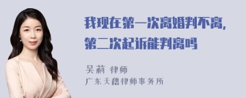 我现在第一次离婚判不离,第二次起诉能判离吗