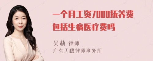 一个月工资7000抚养费包括生病医疗费吗