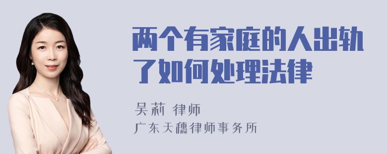 两个有家庭的人出轨了如何处理法律