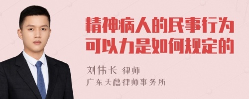 精神病人的民事行为可以力是如何规定的