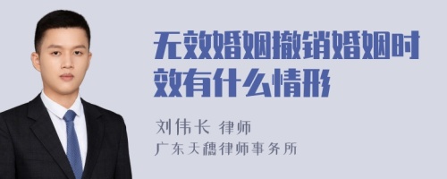 无效婚姻撤销婚姻时效有什么情形