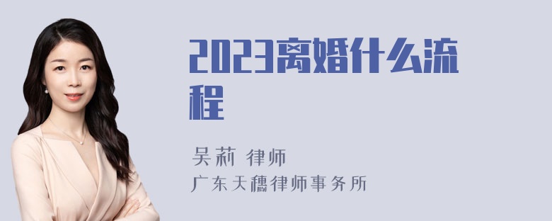 2023离婚什么流程