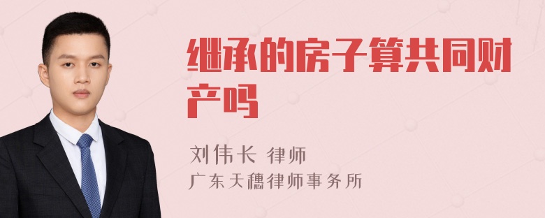 继承的房子算共同财产吗