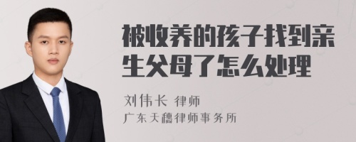 被收养的孩子找到亲生父母了怎么处理