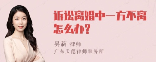 诉讼离婚中一方不离怎么办?