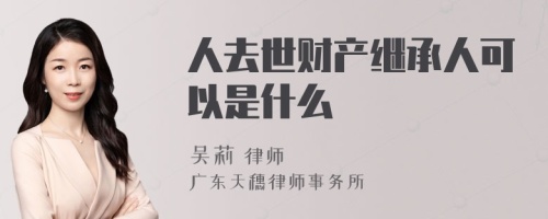 人去世财产继承人可以是什么