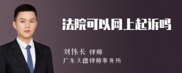 法院可以网上起诉吗