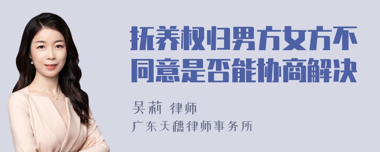 抚养权归男方女方不同意是否能协商解决