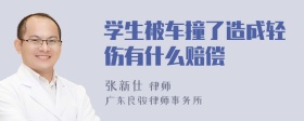 学生被车撞了造成轻伤有什么赔偿