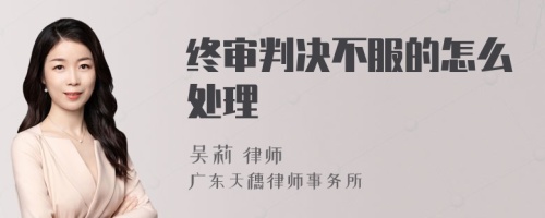 终审判决不服的怎么处理