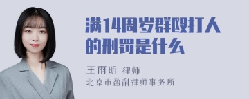 满14周岁群殴打人的刑罚是什么