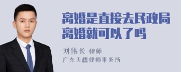 离婚是直接去民政局离婚就可以了吗