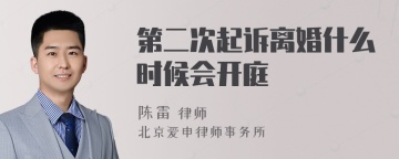 第二次起诉离婚什么时候会开庭