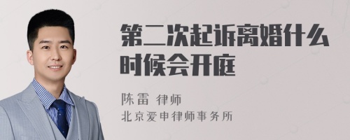 第二次起诉离婚什么时候会开庭