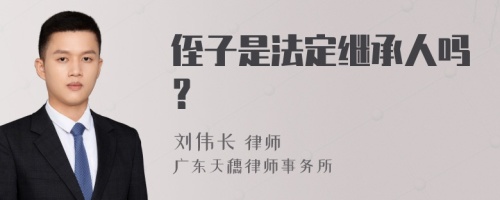 侄子是法定继承人吗？