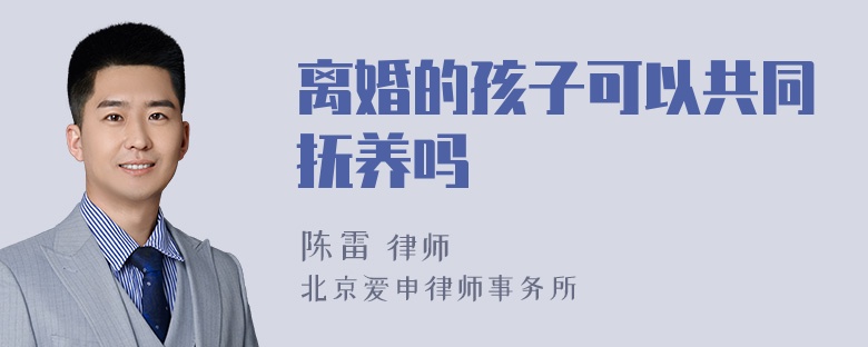 离婚的孩子可以共同抚养吗