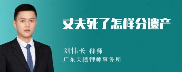 丈夫死了怎样分遗产