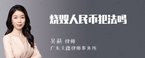 烧毁人民币犯法吗