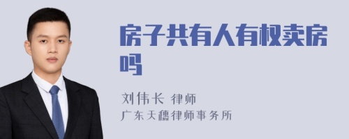 房子共有人有权卖房吗