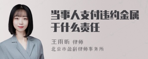 当事人支付违约金属于什么责任