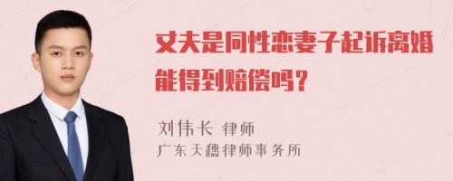 丈夫是同性恋妻子起诉离婚能得到赔偿吗？