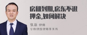 房租到期,房东不退押金,如何解决