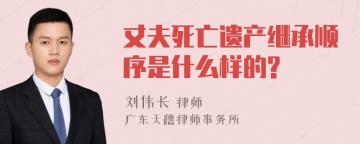 丈夫死亡遗产继承顺序是什么样的?