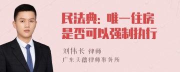 民法典: 唯一住房是否可以强制执行