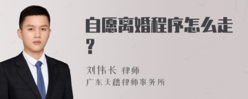 自愿离婚程序怎么走？