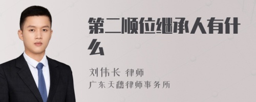 第二顺位继承人有什么