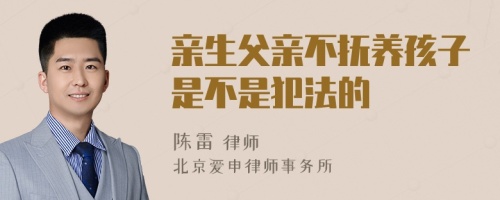 亲生父亲不抚养孩子是不是犯法的