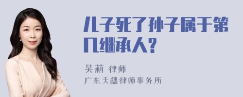 儿子死了孙子属于第几继承人?