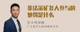 非法采矿多人参与的处罚是什么