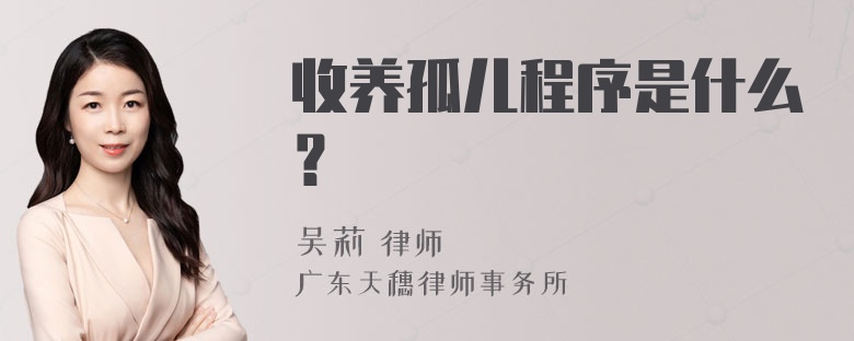 收养孤儿程序是什么？