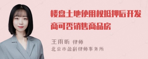 楼盘土地使用权抵押后开发商可否销售商品房