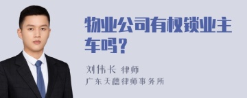 物业公司有权锁业主车吗？