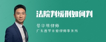 法院判缓刑如何判