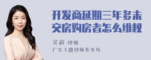 开发商延期三年多未交房购房者怎么维权