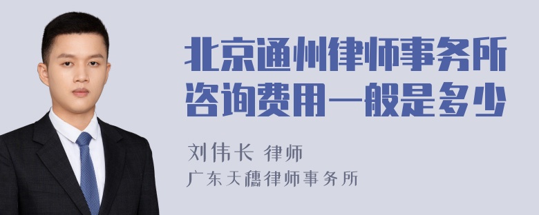 北京通州律师事务所咨询费用一般是多少