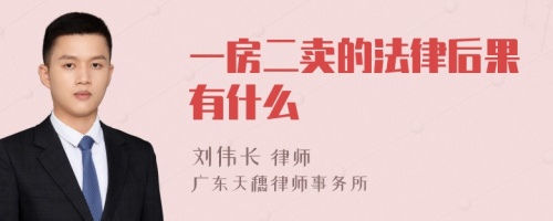 一房二卖的法律后果有什么