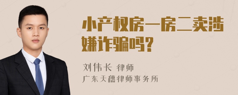 小产权房一房二卖涉嫌诈骗吗?